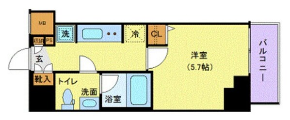 AZEST北千住の物件間取画像